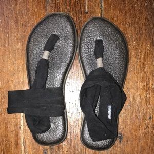 Black Sanuk Yoga Sling Sandal